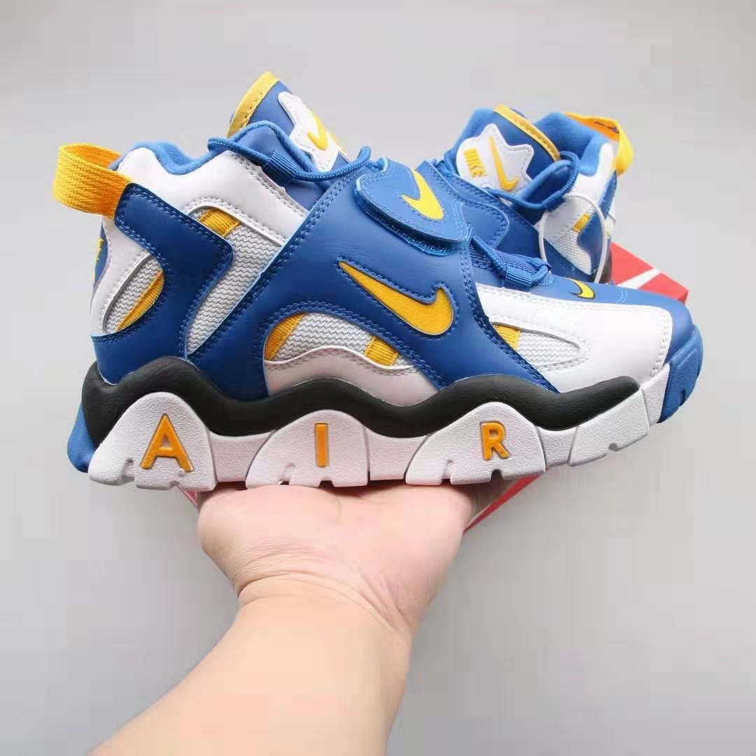 Air Barrage Mid QS Sky Blue White Black Orange AT7847-100 Shock   Proof Spring