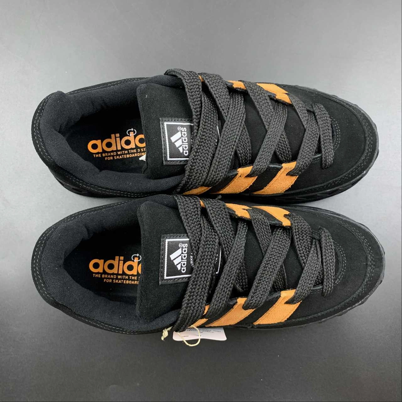 Adidas Adimatic Jamal Smith Black Orange Rush GX8976 beginner runners' shoes zipper - closure running shoes