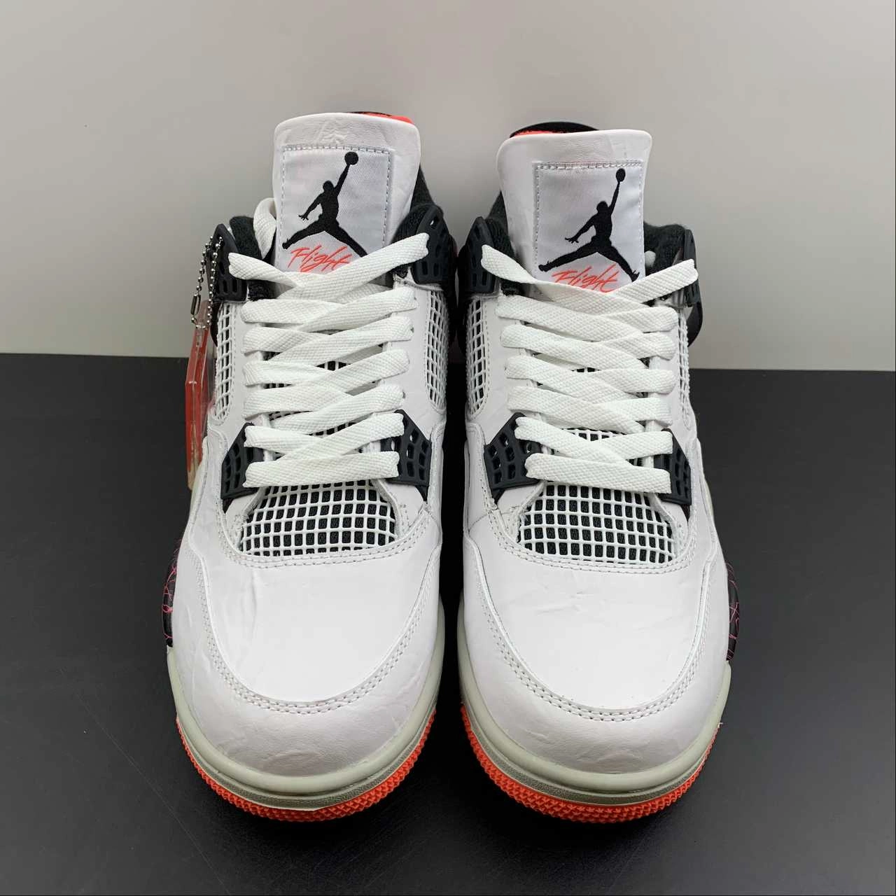 Responsive Control Air Jordan 4 Retro White Black Bright Crimson 308497-116