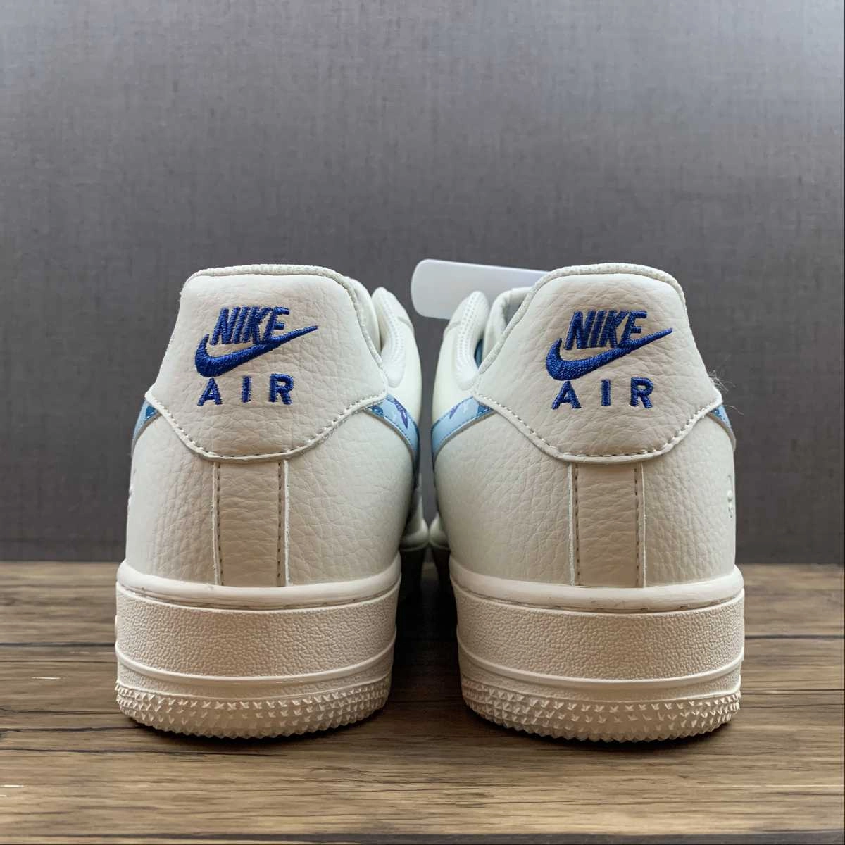 Bape x Air Force 1 07 Low Beige Blue White AA1356-116 Timeless Footwear