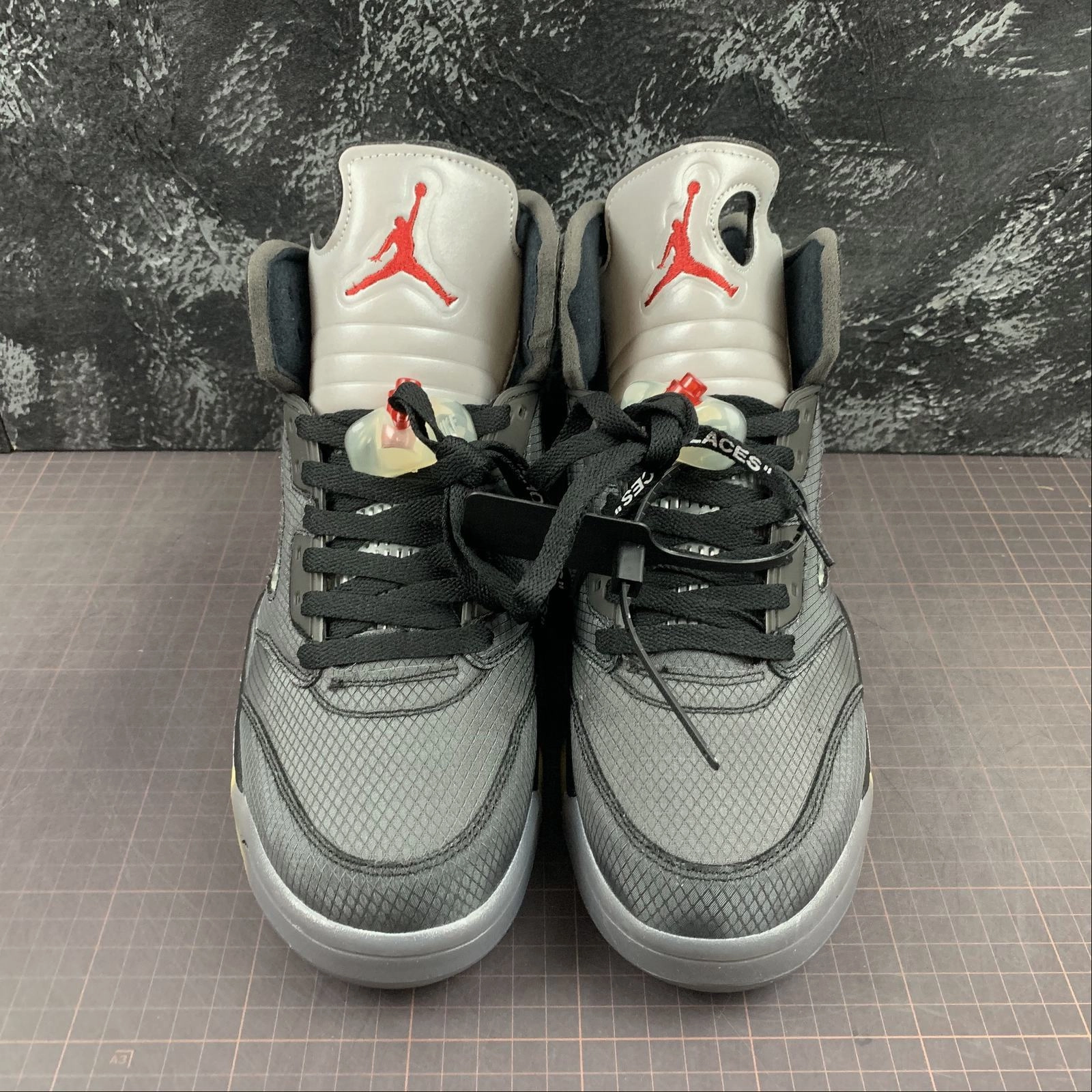 Air Jordan 5 X Off-White Black Musun Fire Red CT8480-001 Pressure Dispersing Insole