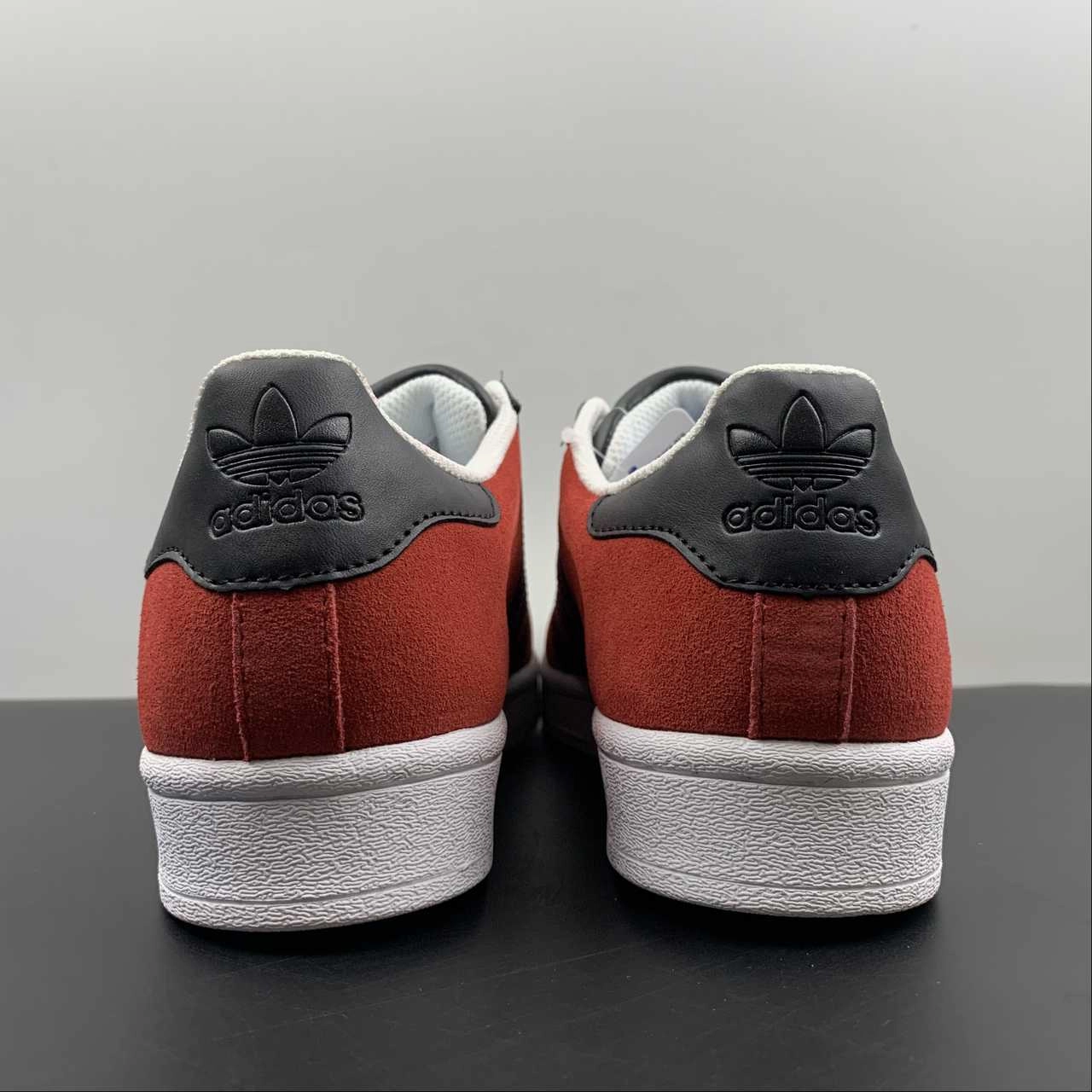 Adidas Superstar Red Core Black Yellow FU9522 beginner running shoes