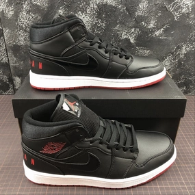 Air Jordan 1 Mid Black Concord-Red NonSlip