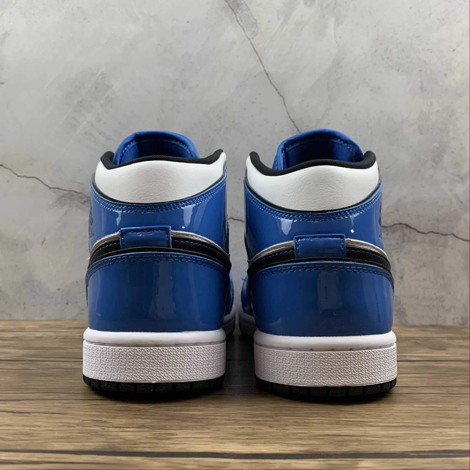 Peak Fit Air Jordan 1 Mid Signal Blue Black-White (2021) DD6834-402