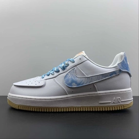Air Force 1 07 LV8 White Blue DM1020-100 clean look Sustainable Choice