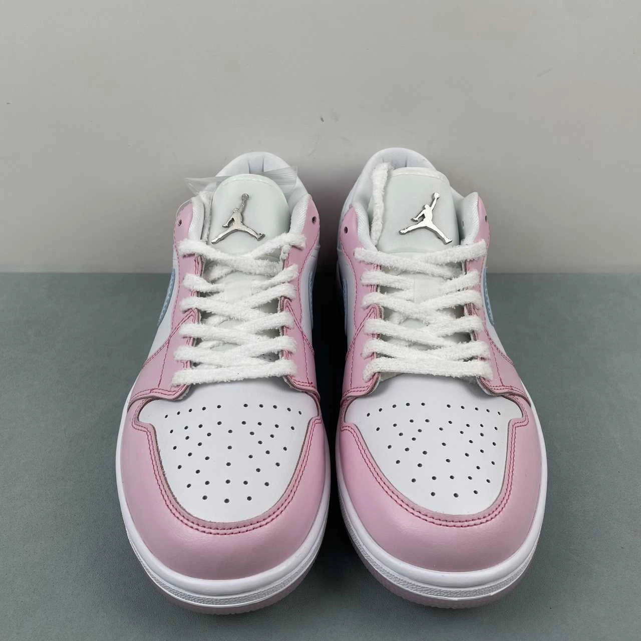Casual Appeal Variable Lace Lock Air Jordan 1 Low SE Paw Print Pink Foam HM3706-141