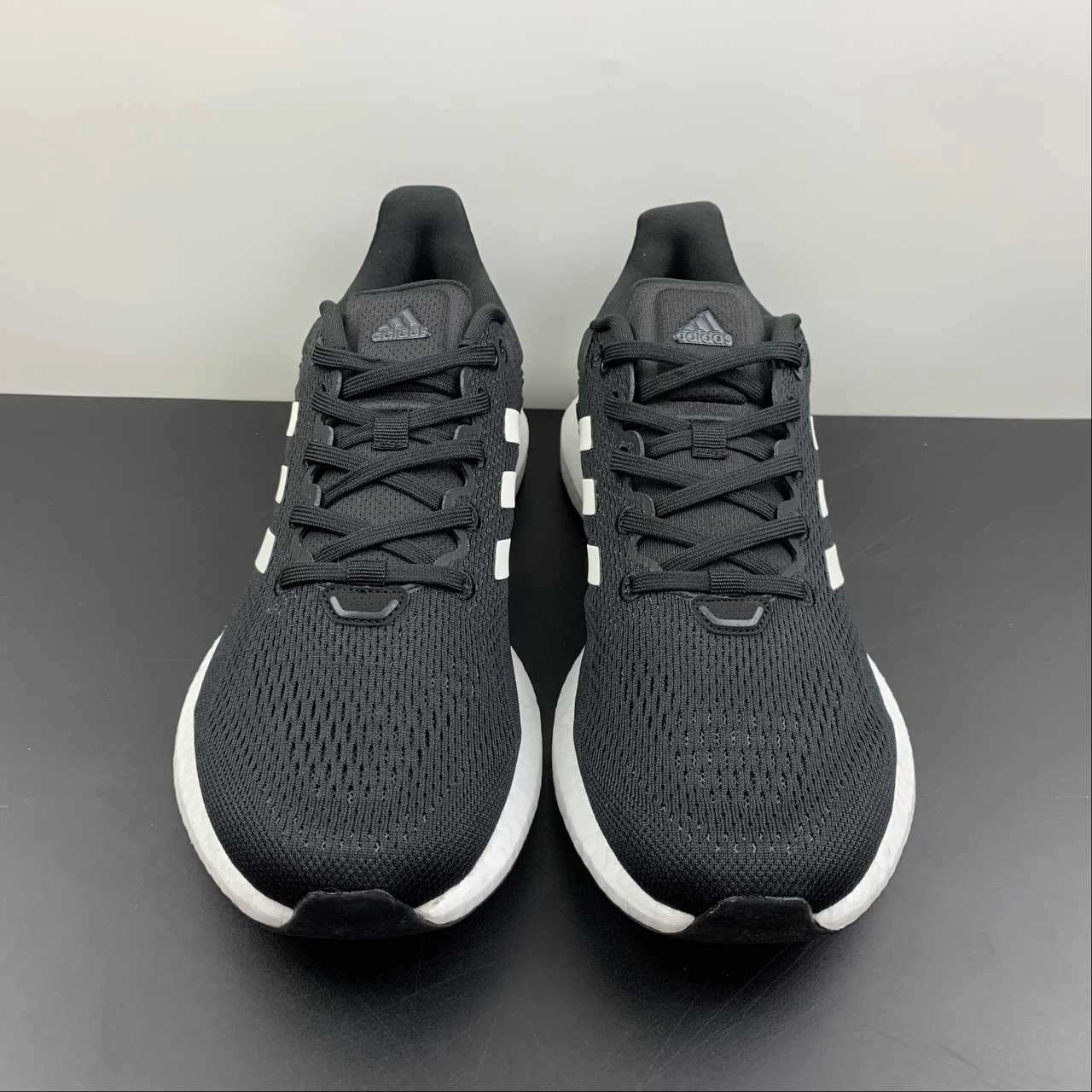 running with dog shoes stylish - design shoes Adidas PureBoost 21 Black White