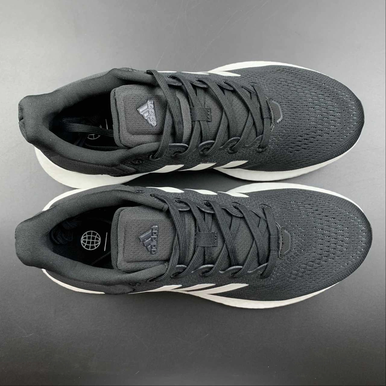 Adidas PureBoost 21 Black White high - heeled - feature shoes