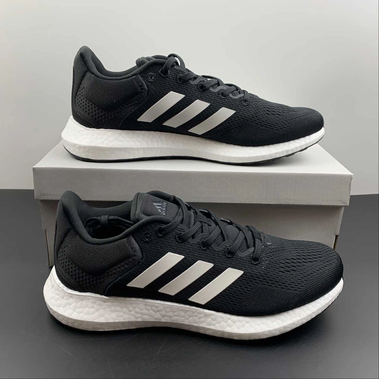 Adidas PureBoost 21 Black White heat - resistant shoes Forest running need