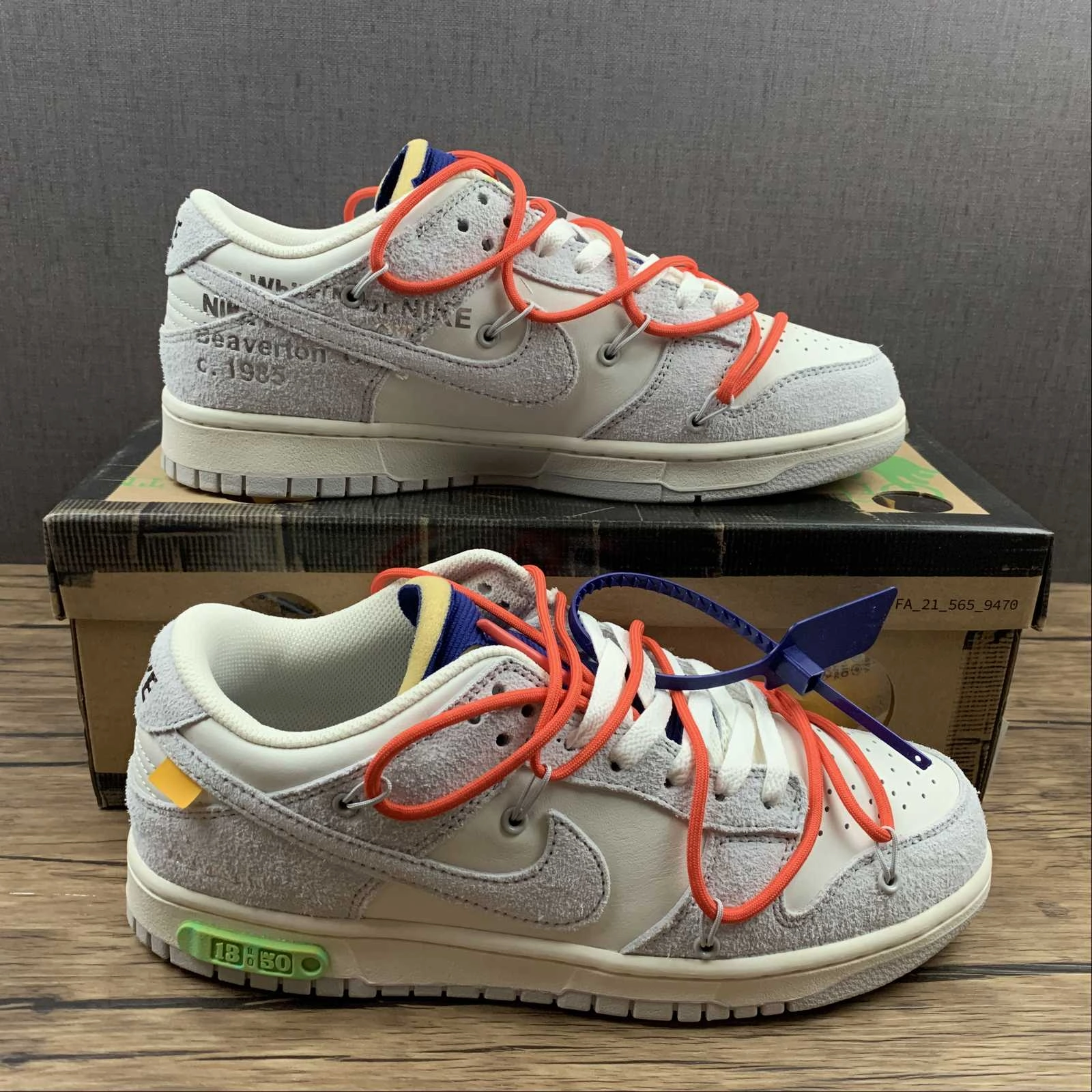 Dunk Low X Off-White 'Lote 13 de 50' DJ0950 110 Neutral Pronation Support Everyday Movement