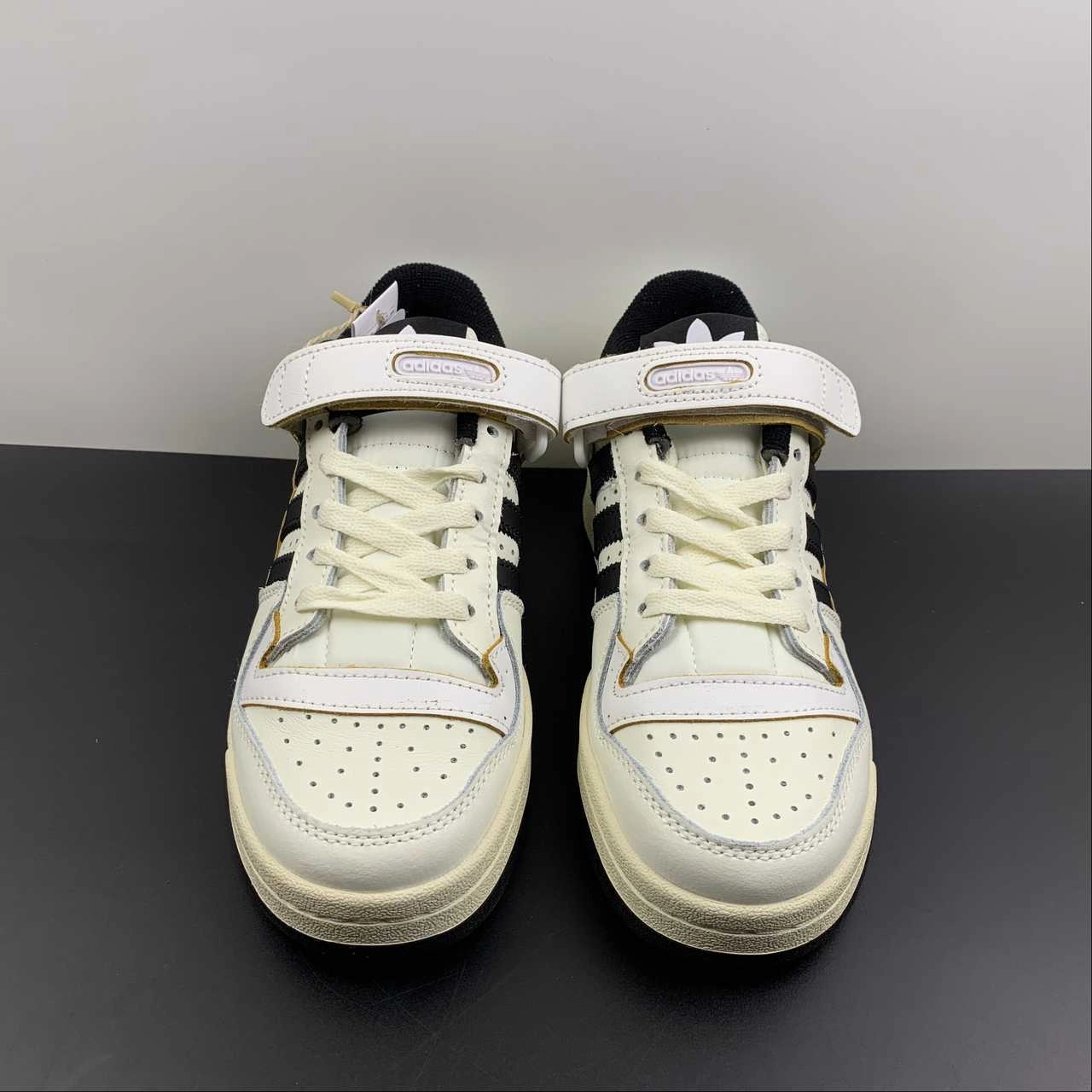 Fit Control Adidas Forum 84 Low White Black Yellow HR2007