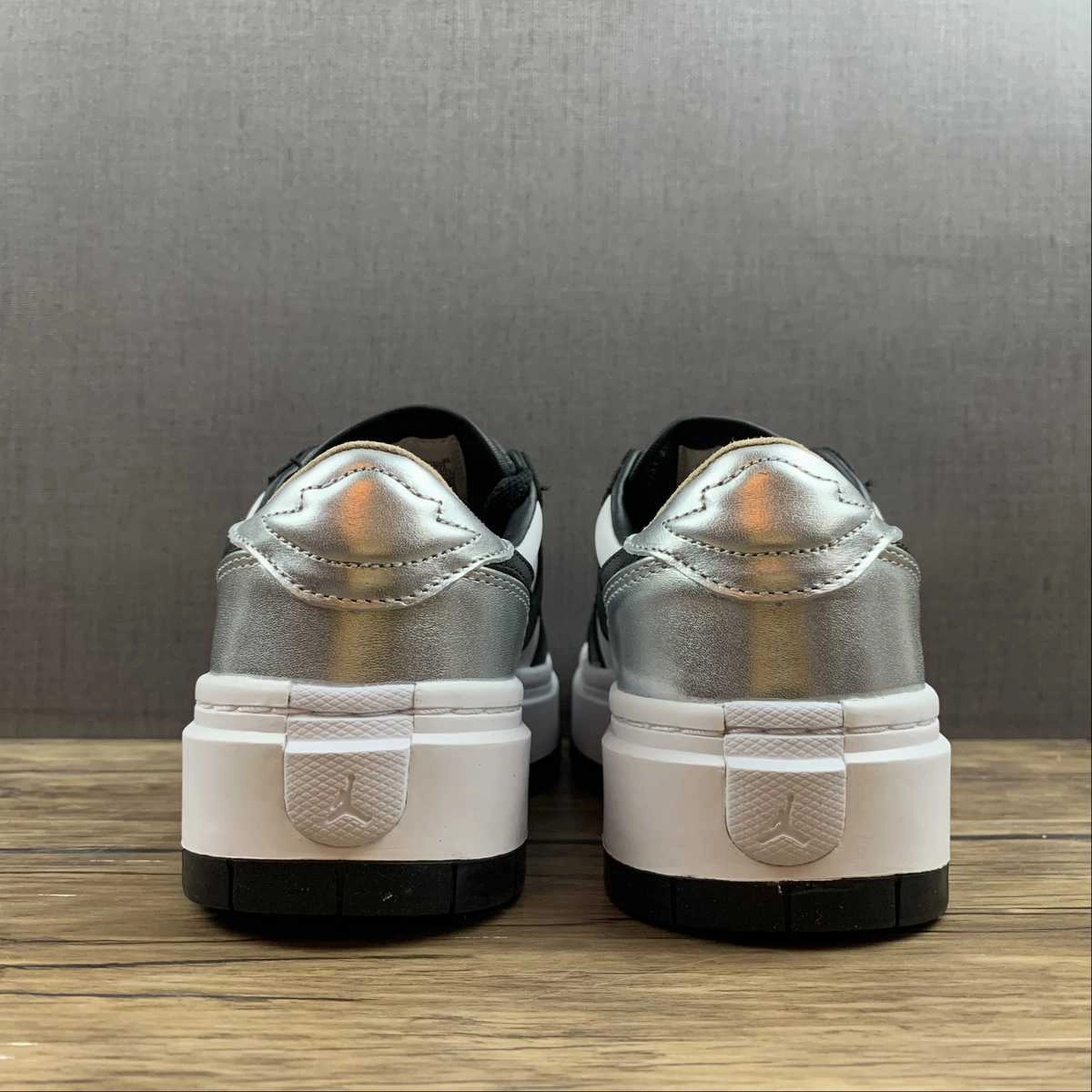 Lightweight Feel custom-fit Air Jordan 1 Elevate Low Silver Toe Metallic Silver Black White Onyx DQ8561 001