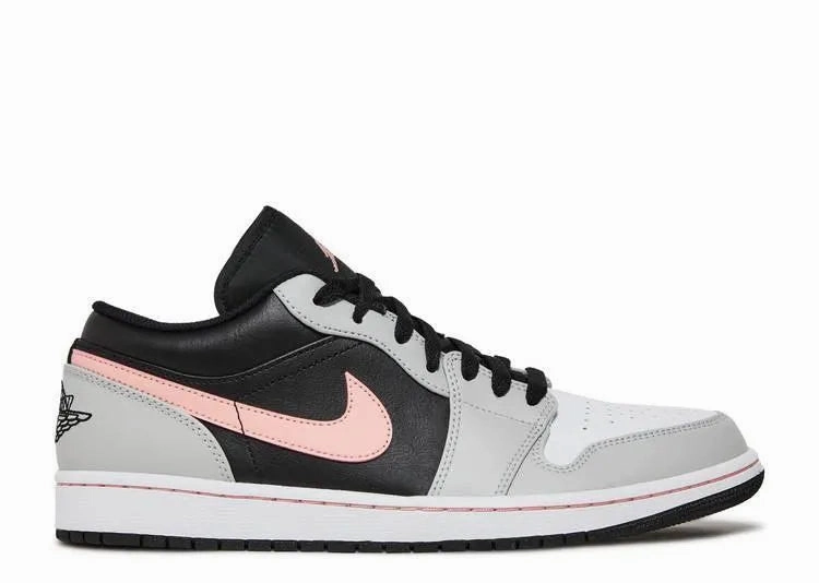 Air Jordan 1 Low Grey Black Pink Responsive Foam Core Comfortable Workout