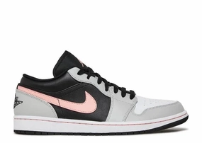 Air Jordan 1 Low Grey Black Pink Responsive Foam Core Comfortable Workout
