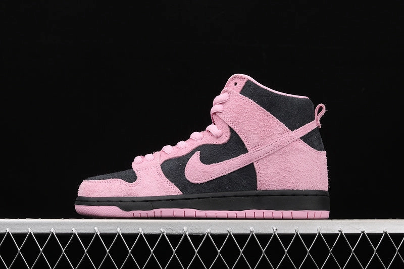 SB Dunk High Pro PRM Black Pink Rise Lucky Green CV7349-001 High Traction Grip