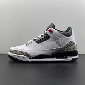 Air Jordan 3 Retro Infrared 23 White Black Cement Red  136064-123 Relax Movement