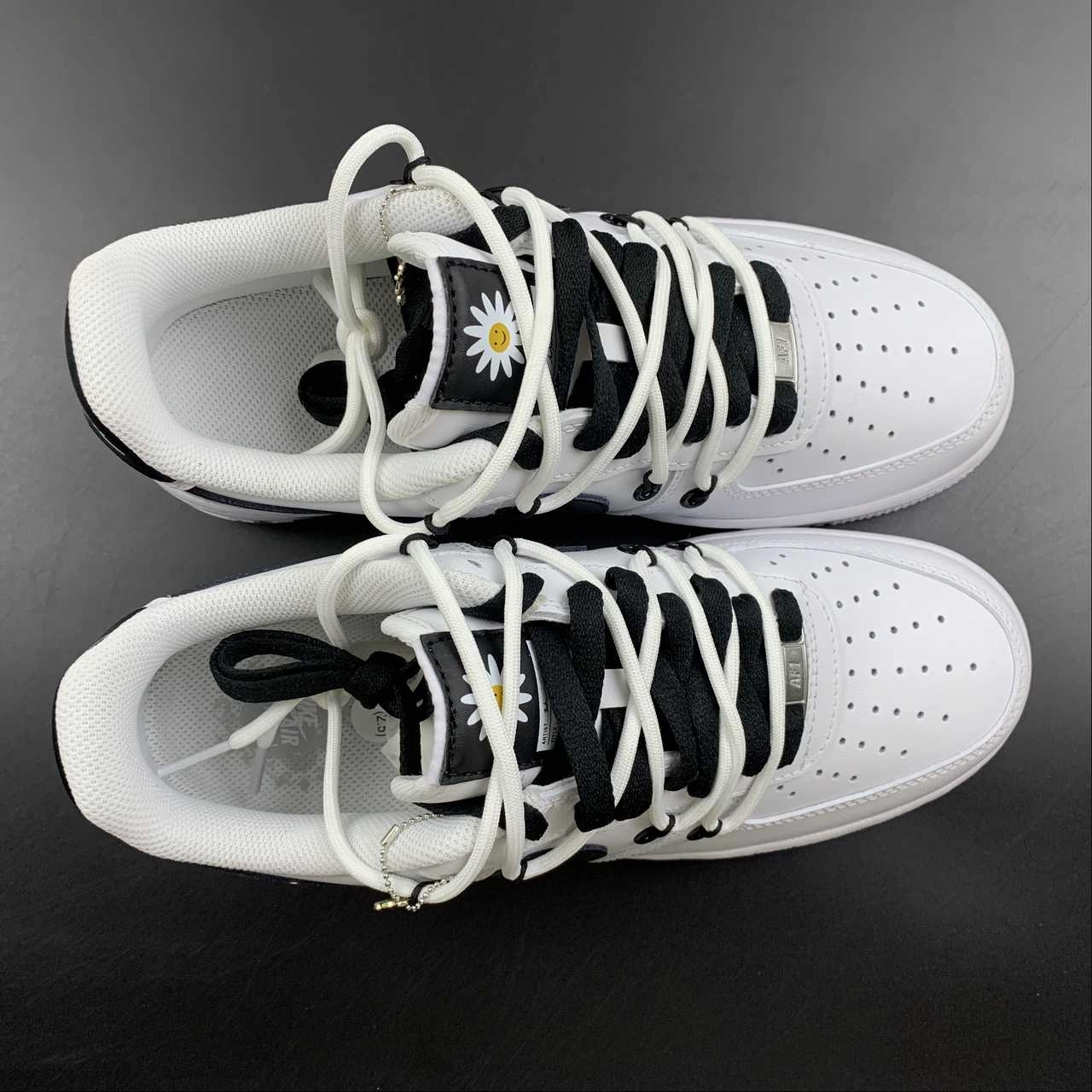 Air Force 1 07 Low Smiley Strap Creative Custom CW2288-111 Handmade Craft