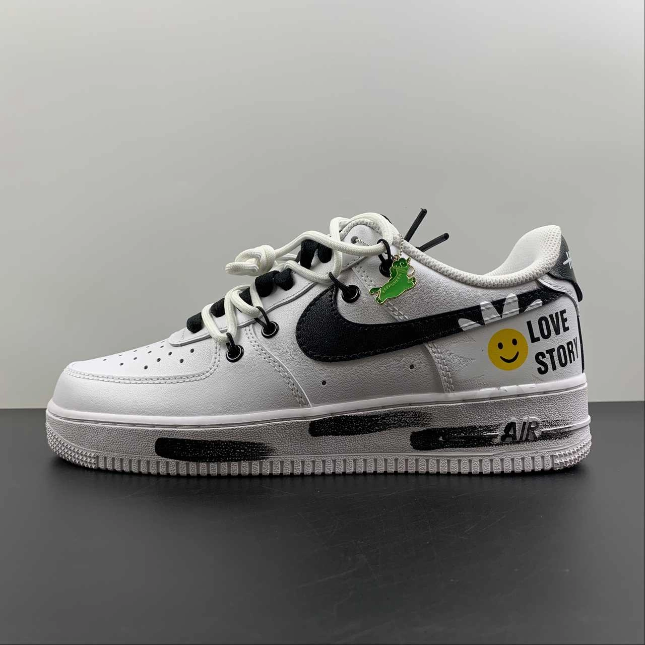Air Force 1 07 Low Smiley Strap Creative Custom CW2288-111 Beach Path