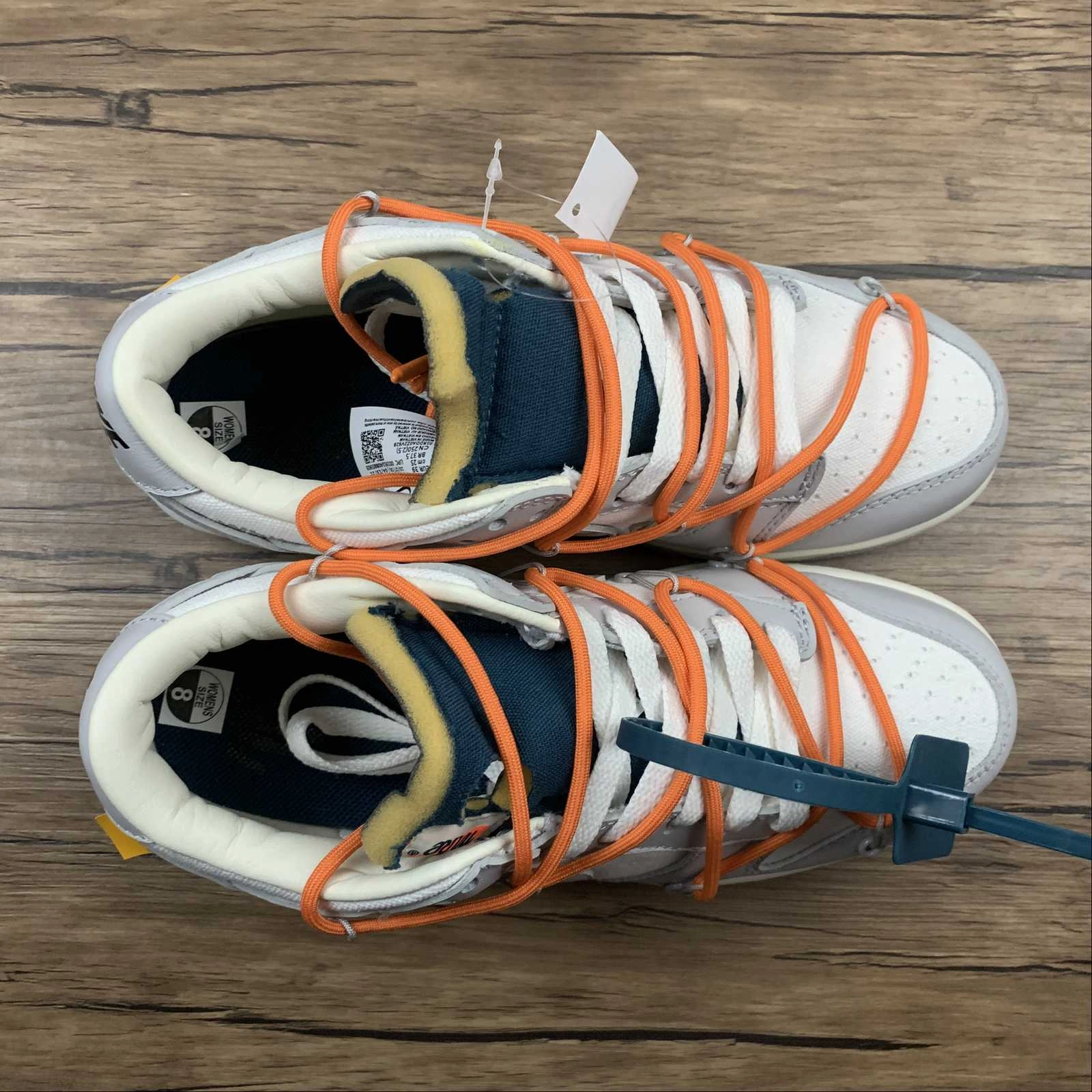 Athletic Apparel Quick Dry Inner Sock Dunk Low X Off-White 'Lote 44 de 50' DM1602 104