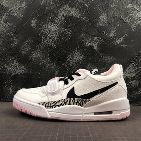 Air Jordan Legacy 312 Low GS White Black Pink CD7069-106 Lace   Up Style