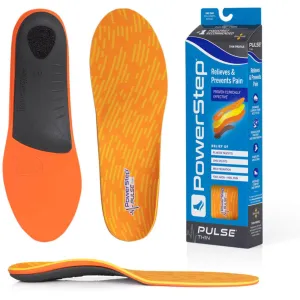PowerStep Insoles - Pulse Thin Arch Pain Relief Orange Insoles