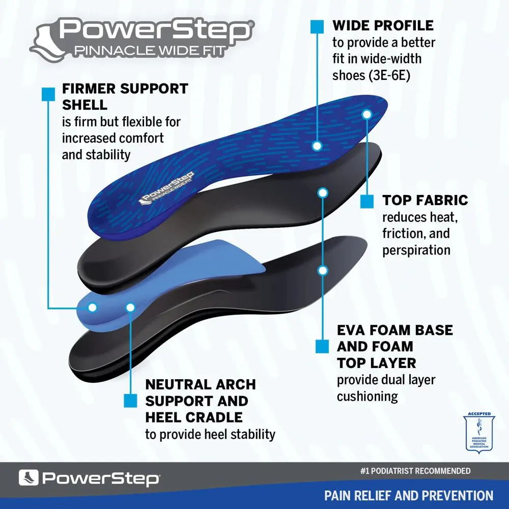 PowerStep Wide Fit Up To 6E Insoles