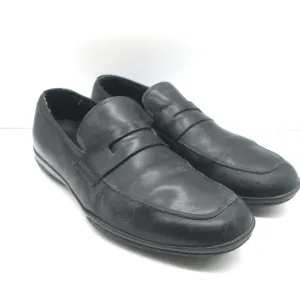 Prada Linea Rossa Penny Loafers Black Leather  Mens Size 8
