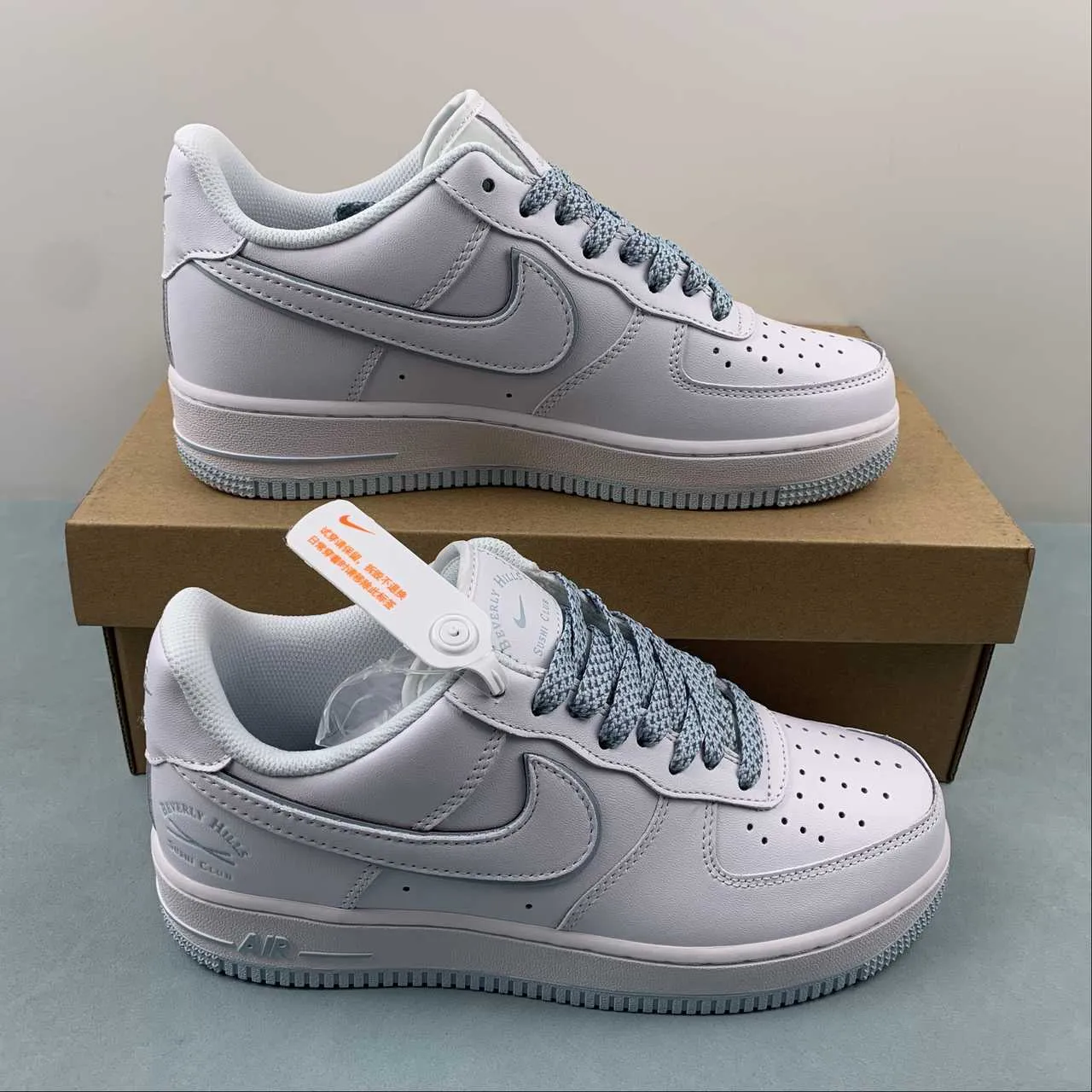 Air Force 1 07 Low Beverly Hills Sushi Club White Blue NS0517-001 Anti Fatigue