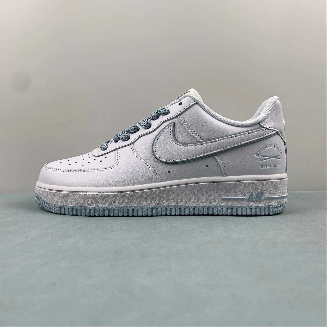 Air Force 1 07 Low Beverly Hills Sushi Club White Blue NS0517-001 Date Outfit Coffee Walk