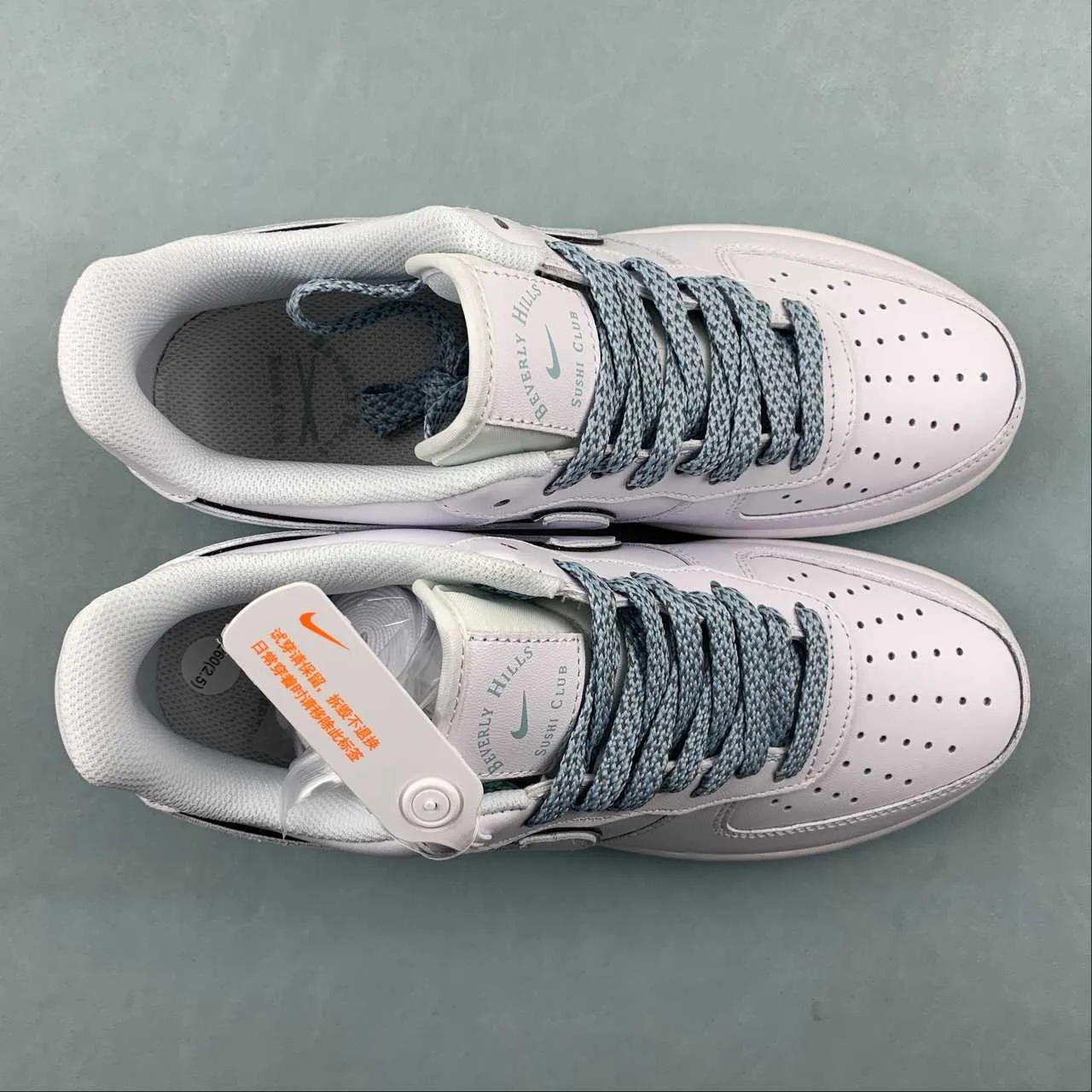 Live Soft Mark Hike Air Force 1 07 Low Beverly Hills Sushi Club White Blue NS0517-001