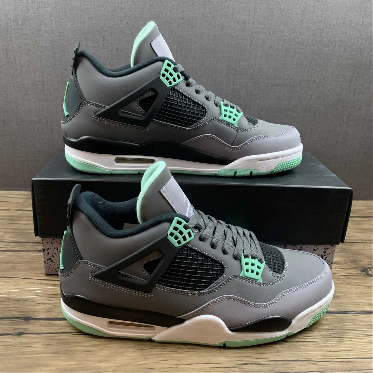 Air Jordan 4 Retro Green Glow 308497-033 StreamlinedDesign Slip Form