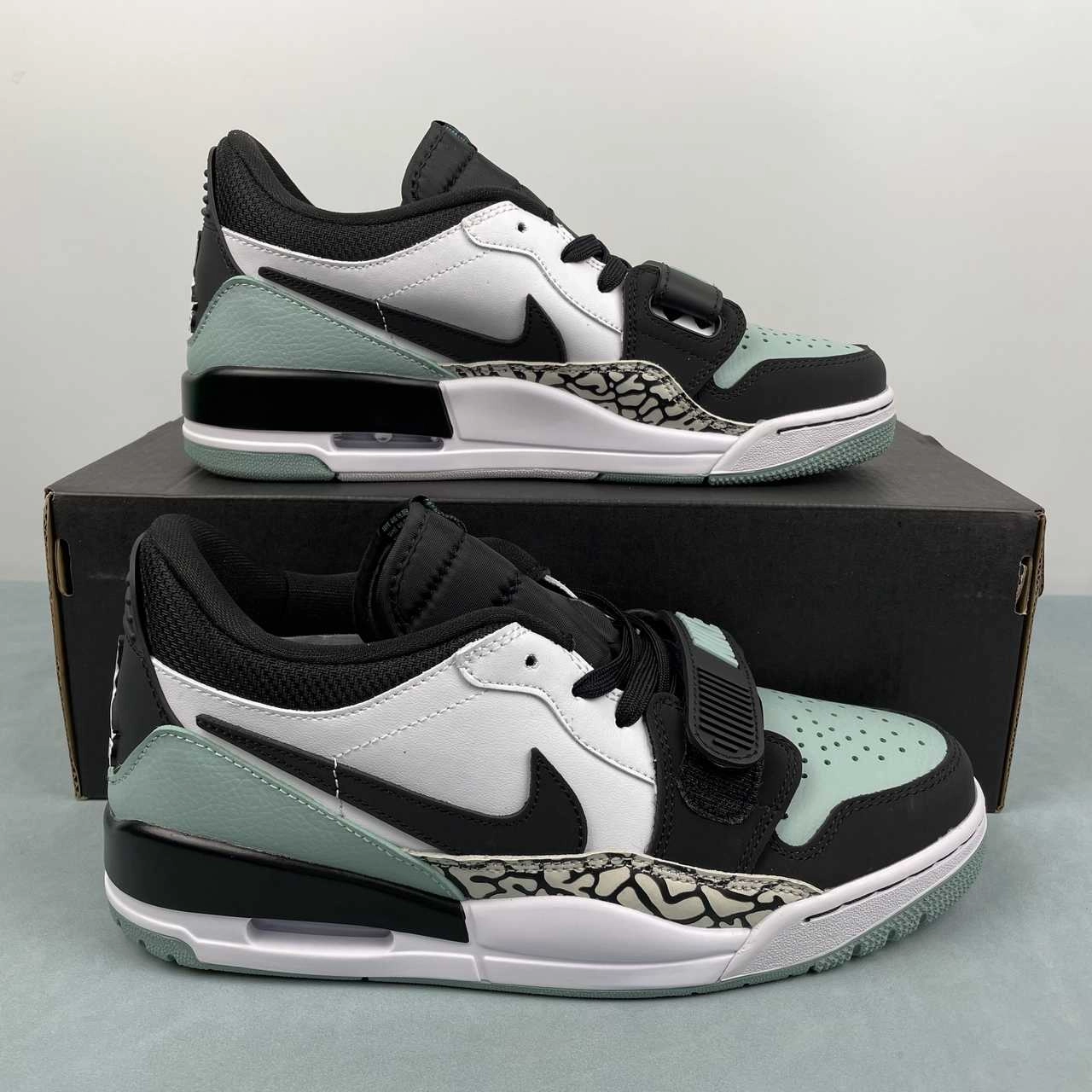 Wide Base Air Jordan Legacy 312 Low White Black Green CD7069-109