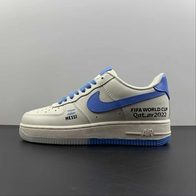 Air Force 1 07 Low FIFA WORLD CUP Blue White Black Customised DR9868-800 Tunnel Trek