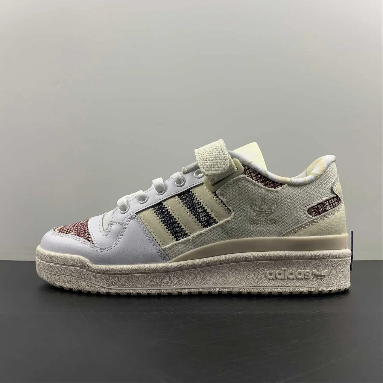 Cool Running Adaptive Shape Adidas Forum 84 Low White Beige Blue T GX2174