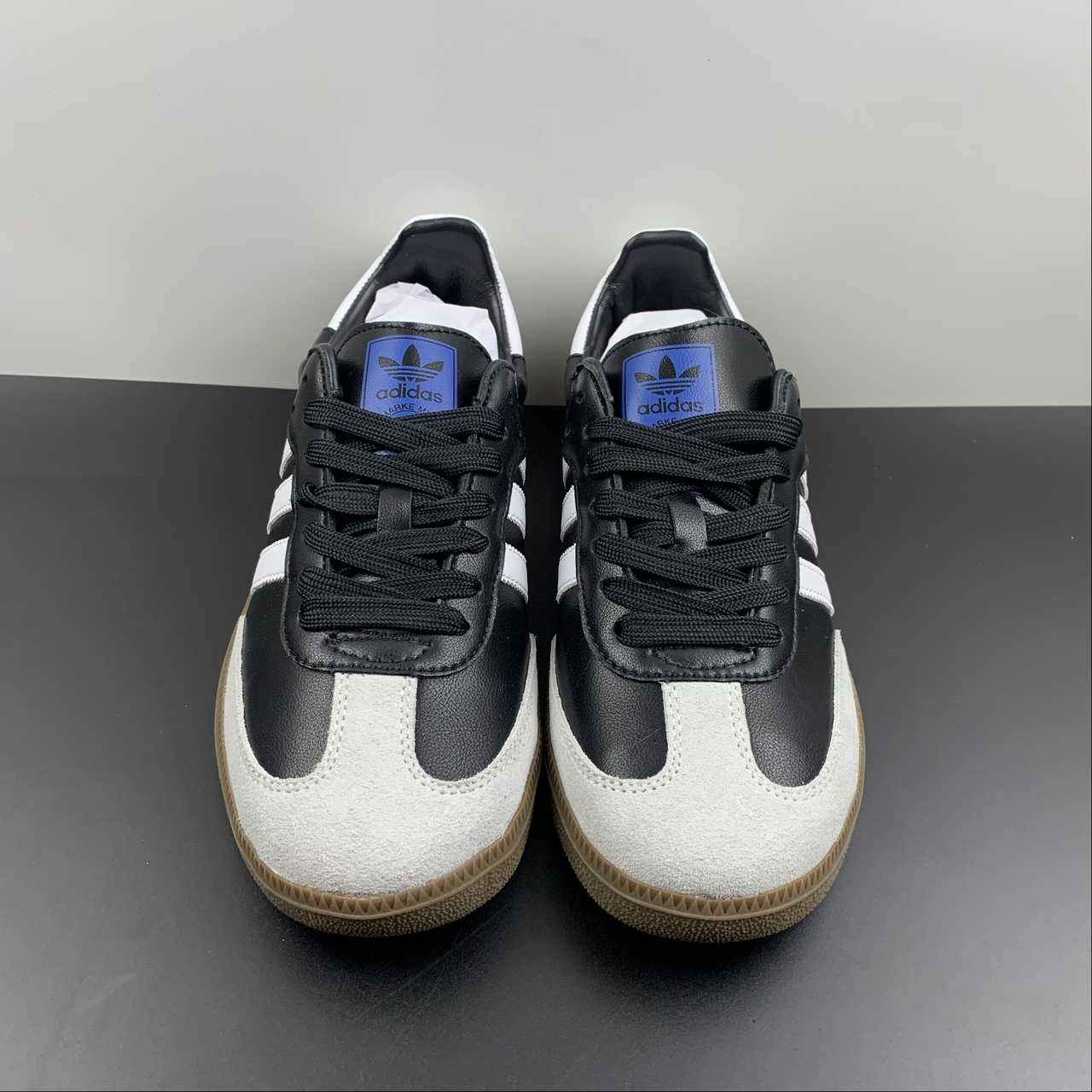 Buckle Detail Adidas Samba Vegan White Core Black Gum FX9042