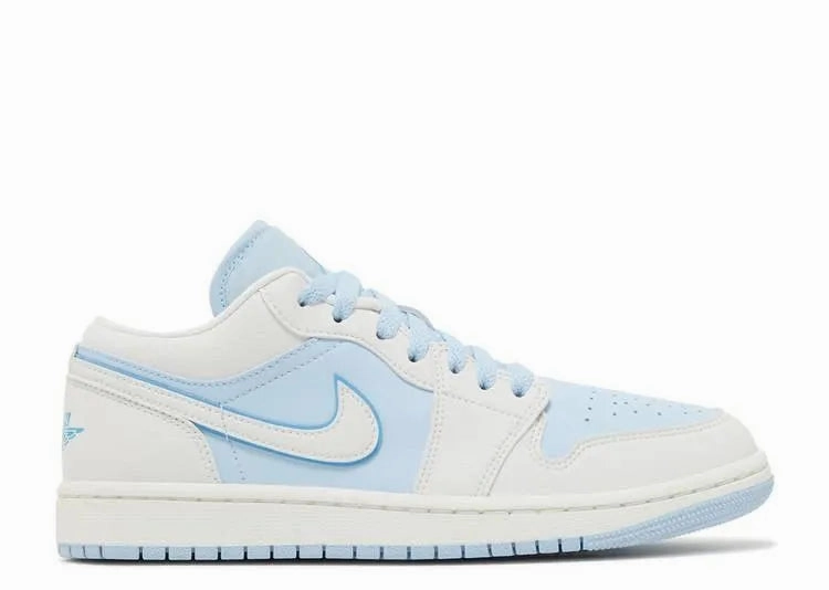 Air Jordan 1 Low Reverse Ice Blue (W) Family Pace Clogs