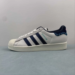 running in cold weather Feifei Ruan x Adidas Superstar Chalk White Navy ID1139