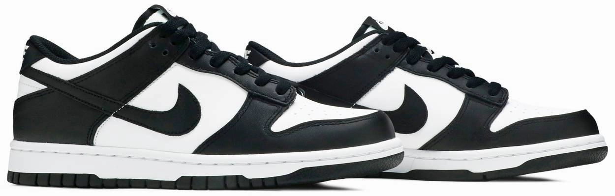 Balanced Base Anti Slip Rubber Outsole Nike Dunk Low Black White/Panda GS