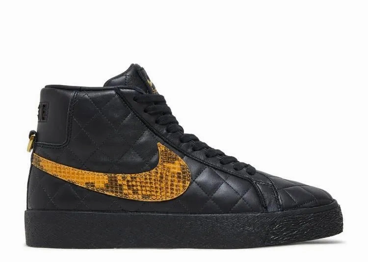 Nike SB Blazer Mid Supreme black Enhanced Flexibility running for competition shoes