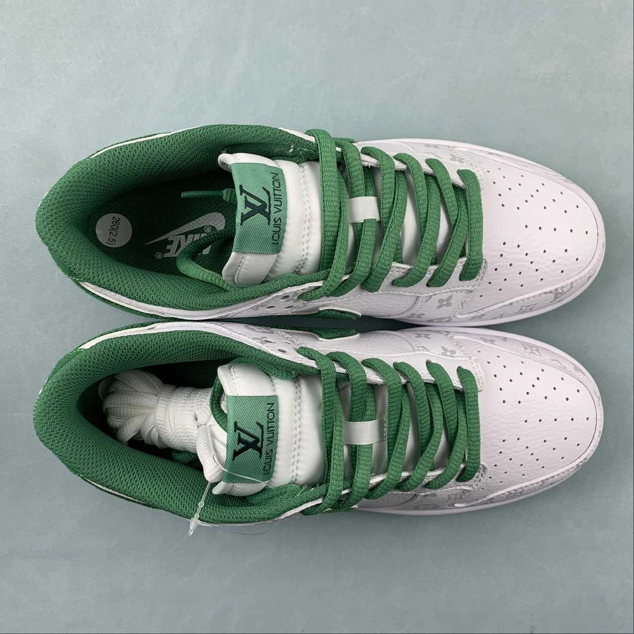 SB Dunk Low LV Green White LV0526-597 Vamp Reinforcement All-day Traction