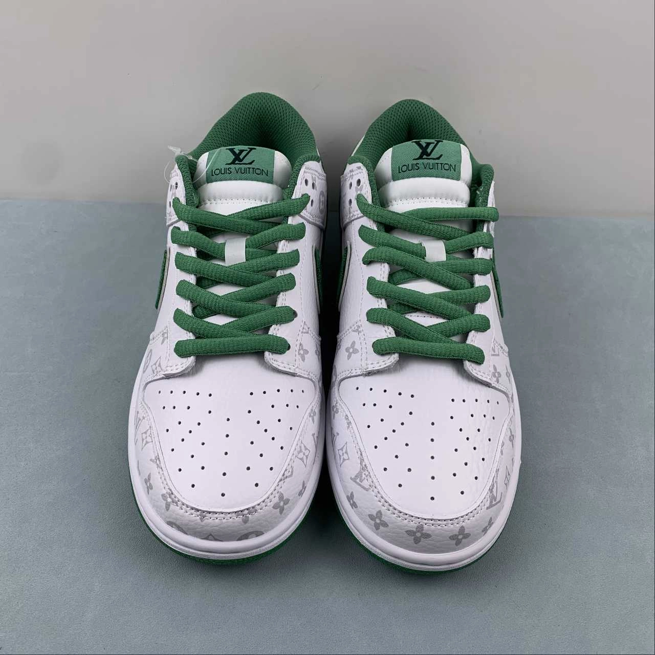 Compression Knit Soft Cushioning SB Dunk Low LV Green White LV0526-597