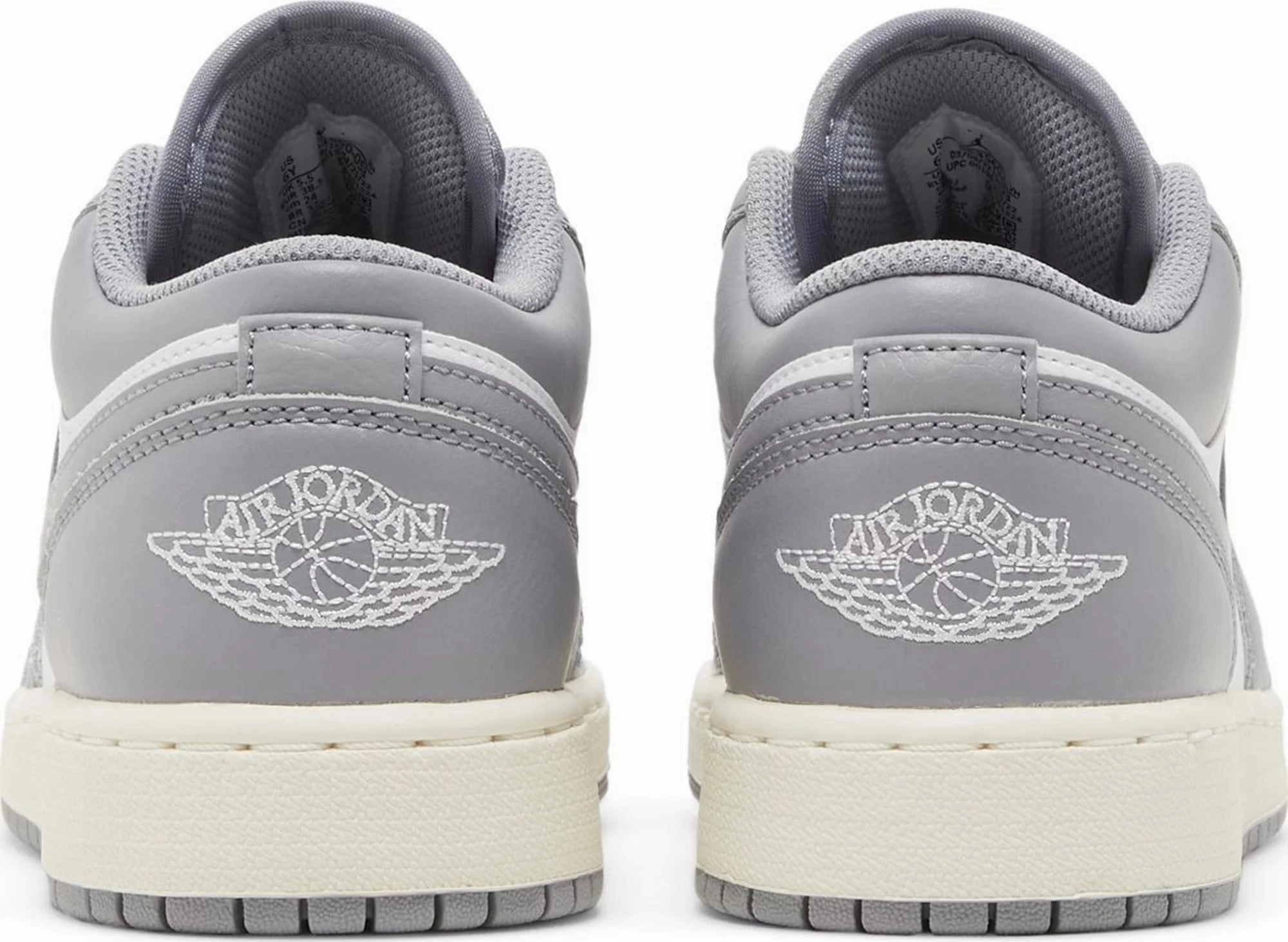 Ultra-soft shock absorption Heel counter Nike Jordan 1 Low Vintage Stealth Grey GS