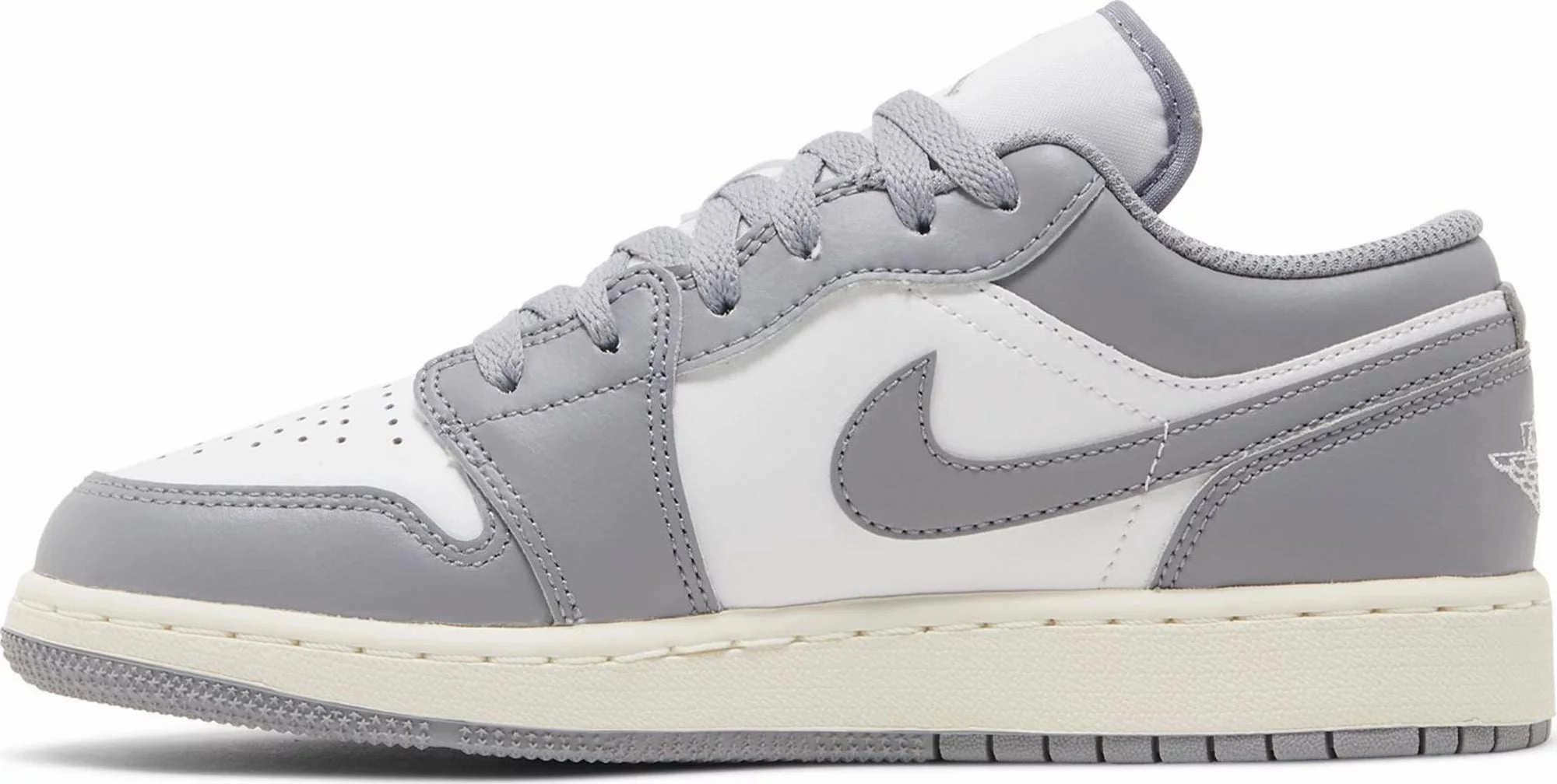 Nike Jordan 1 Low Vintage Stealth Grey GS Mobility Focused Breathable Airflow