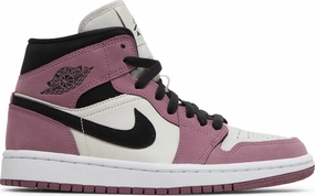 Ultra Cushioned Heel Compression Balanced Midsole Nike Jordan 1 Mid Light Mulberry W