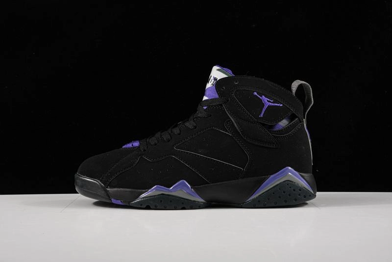 Air Jordan 7 Retro Ray Allen Bucks Blackfield Purple-Fir-Dark Steel Grey Cold resistant Agility Performance Fit