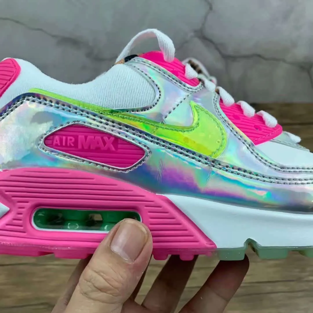 Comfortable Fit Shoes Boost Air Max 90 LX Laser Fuchsia White Illusion Green Laser Fuchsia Black CQ2559 100