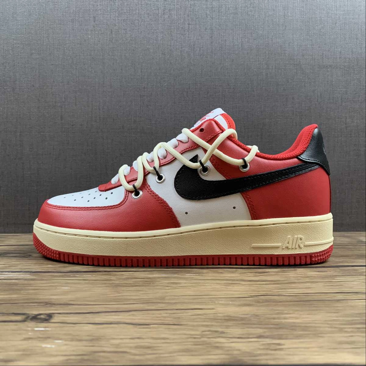 Hiking Friendly Air Force 1 07 Red White Black Stay