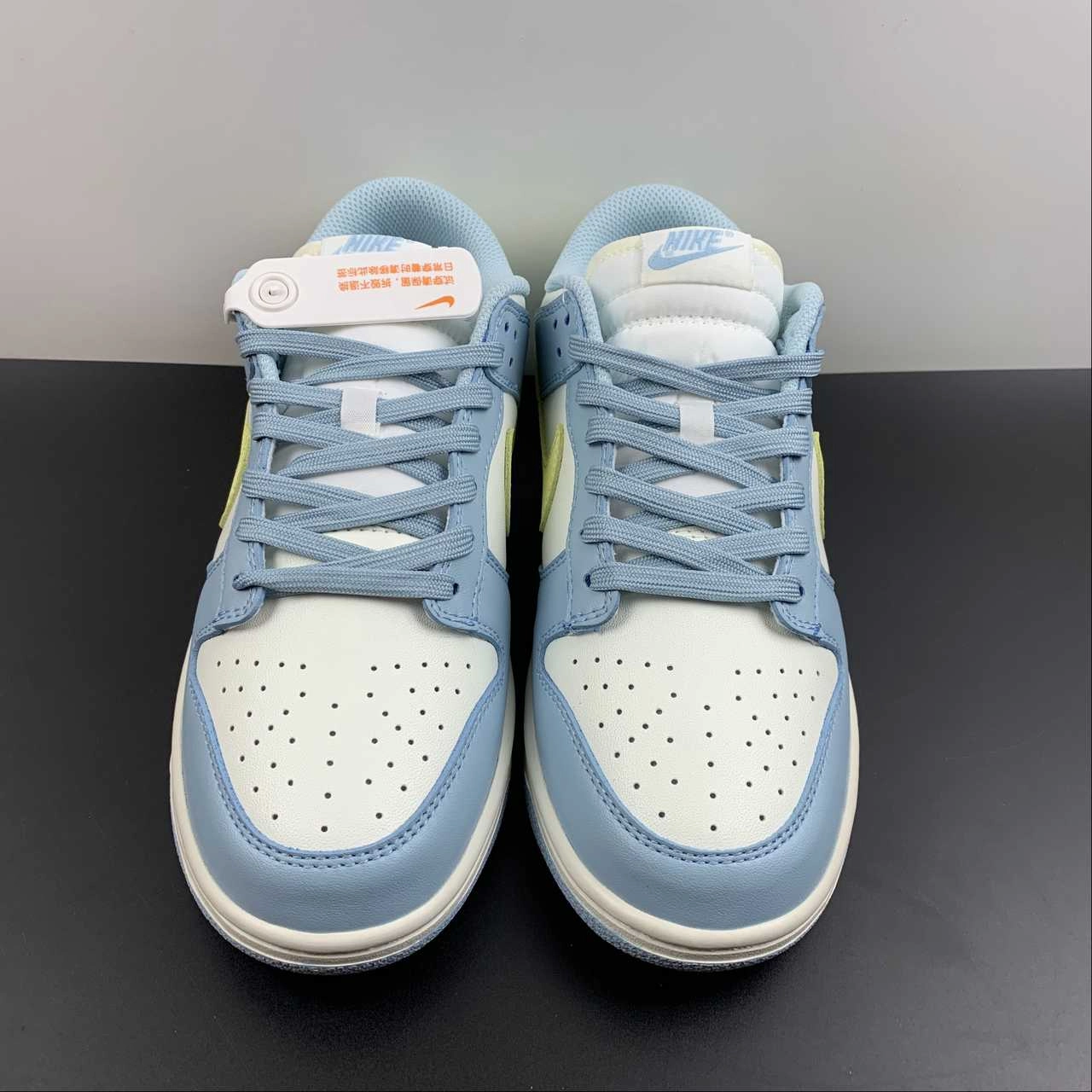 SB Dunk Low Ocean Bliss Citron Tint Sail Light Silver DD1503-123 Contoured Heel Cup Walk Casual