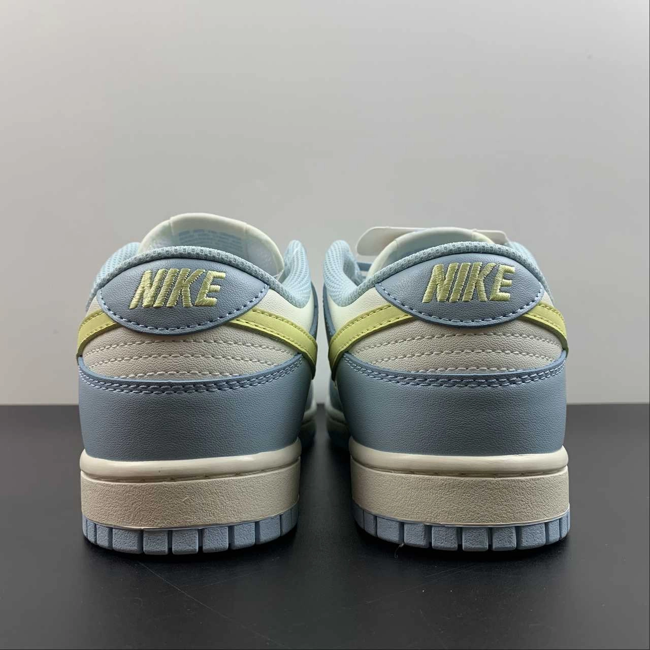 Dual Tone Lightweight EVA Foam Design SB Dunk Low Ocean Bliss Citron Tint Sail Light Silver DD1503-123