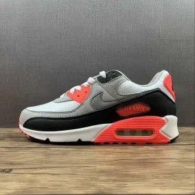Canvas Upper Reflective details Air Max 90 Infrared White Black Cool Grey Radiant Red CT1685-100
